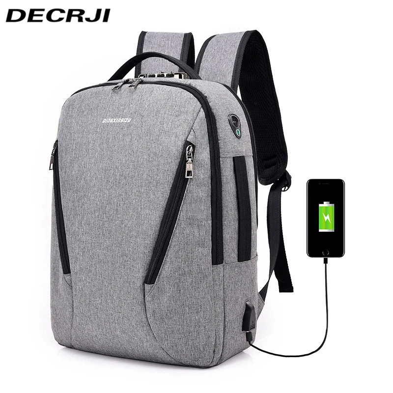 DECRJI Back Pack School Bags For Teenagers Men's Backpack Bag Male USB Charging Anti Thief Black Laptop Backpack Travel Unisex
DECRJI Back Pack School Bags For Teenagers Men's Backpack Bag Male USB Charging Anti Thief Black Laptop Backpack Travel Unisex
