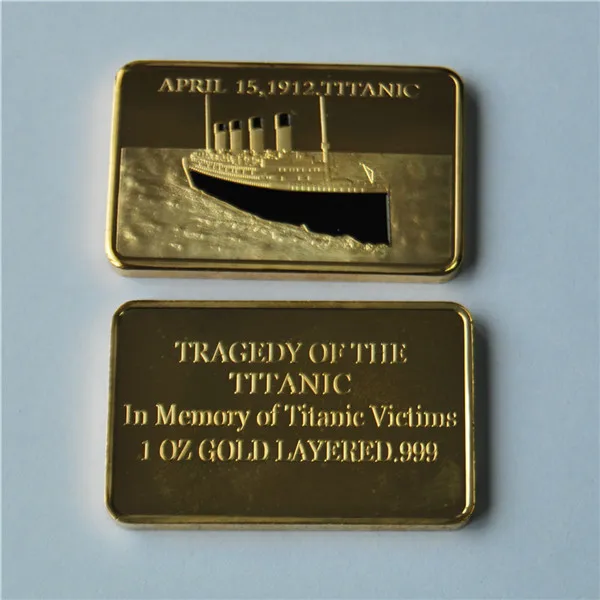 Gold Bullion Bar - Square-24K-Gold-Plated-Collectible-Commemorative-Coin Modern Decoration Titanic coins, free shipping
Gold Bullion Bar - Square-24K-Gold-Plated-Collectible-Commemorative-Coin Modern Decoration Titanic coins, free shipping