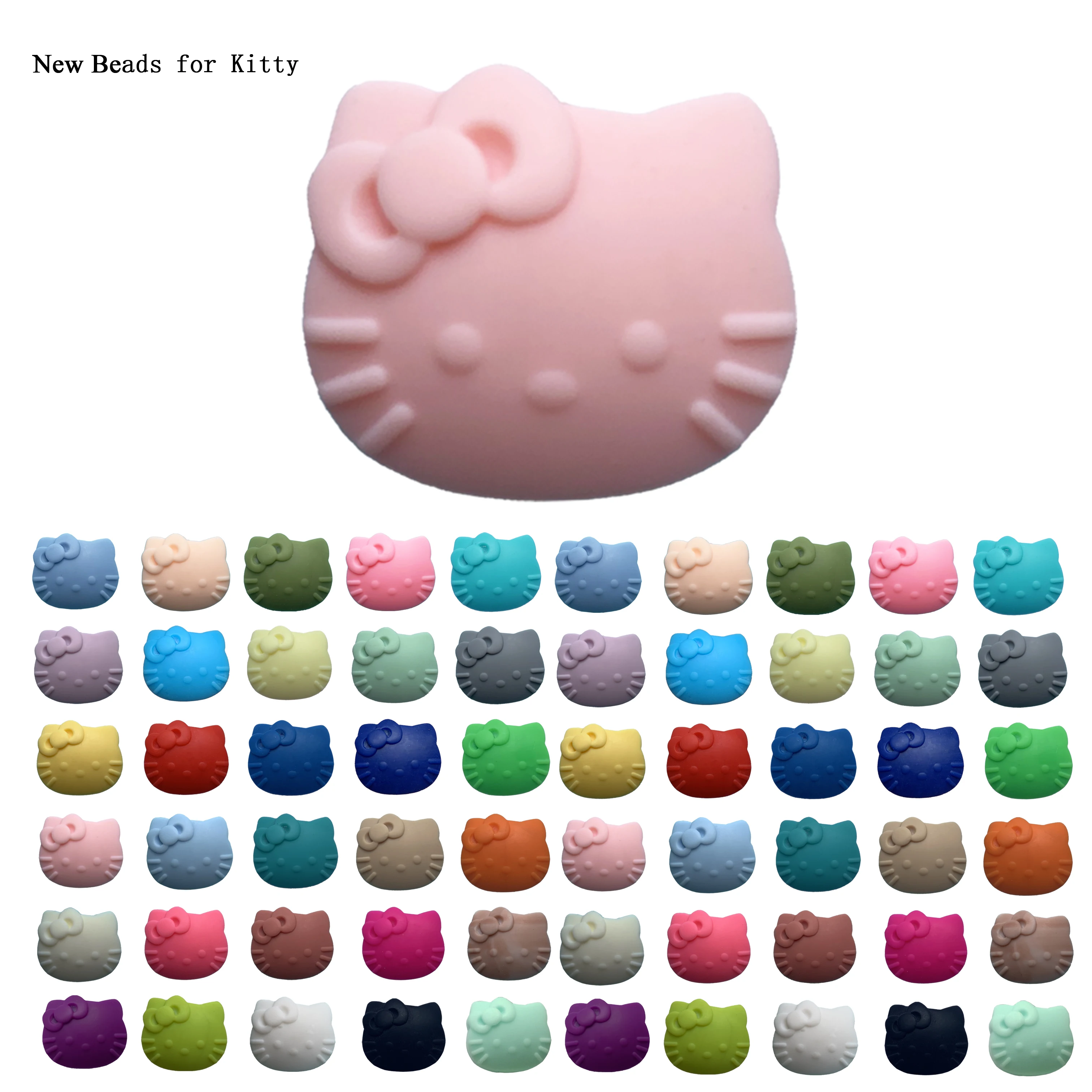50PCS New Toys Candy Colors Silicone Bead Hello Kitty Loose Bead ,Cartoon Kitty Silicone Chew Beads cartoon Cat Teething
50PCS New Toys Candy Colors Silicone Bead Hello Kitty Loose Bead ,Cartoon Kitty Silicone Chew Beads cartoon Cat Teething