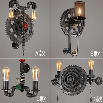 Loft Style Wood Gear Water Pipe Lamp Industrial Vintage LED Wall Light Fixtures Bedside Edison Wall Sconce Indoor Lighting
Loft Style Wood Gear Water Pipe Lamp Industrial Vintage LED Wall Light Fixtures Bedside Edison Wall Sconce Indoor Lighting