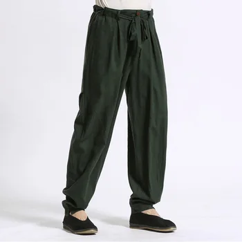 Men's Loose Linen Pants Comfortable Casual Wide Leg Cotton Linen Trousers Men Soft Natural Flax Pants Elastic Waist Army Green
Men's Loose Linen Pants Comfortable Casual Wide Leg Cotton Linen Trousers Men Soft Natural Flax Pants Elastic Waist Army Green