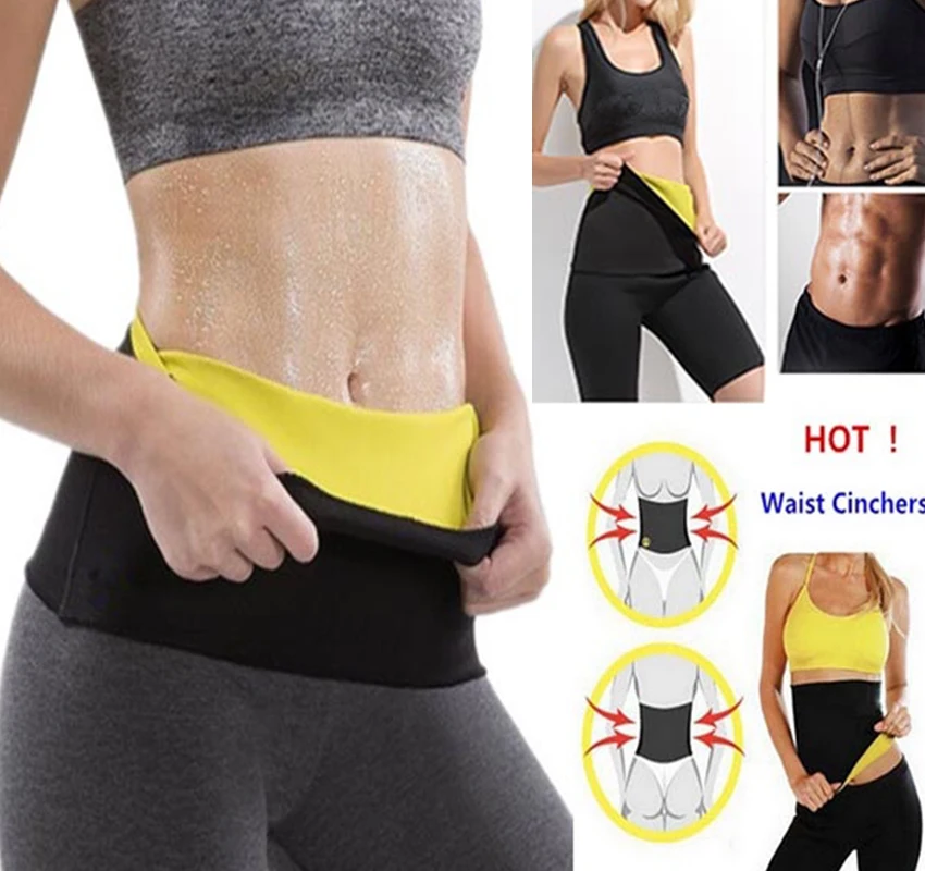 Ladies Neoprene Hot Body Waist Slimming Sweat Yoga Belt GYM Thermal Trainer Belt