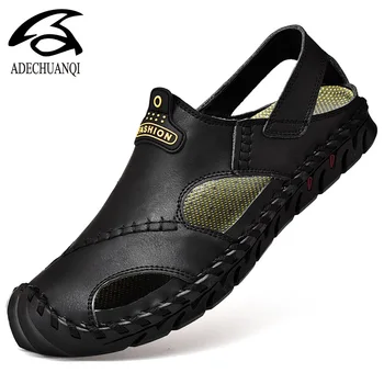2019 New Summer Sandals Men Breathable High Quality Genuine Leather Sandals Man Flats Plus Size Fashion Casual Beach Men's shoes
2019 New Summer Sandals Men Breathable High Quality Genuine Leather Sandals Man Flats Plus Size Fashion Casual Beach Men's shoes