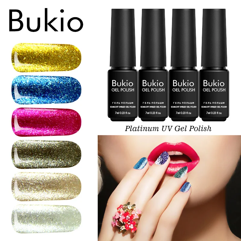 Bukio Nail Design Novelties Platinum UV Gel Nail Polish All for Manicure Tools Gel Varnish with Sparkles Semipermanent Esmalte
Bukio Nail Design Novelties Platinum UV Gel Nail Polish All for Manicure Tools Gel Varnish with Sparkles Semipermanent Esmalte