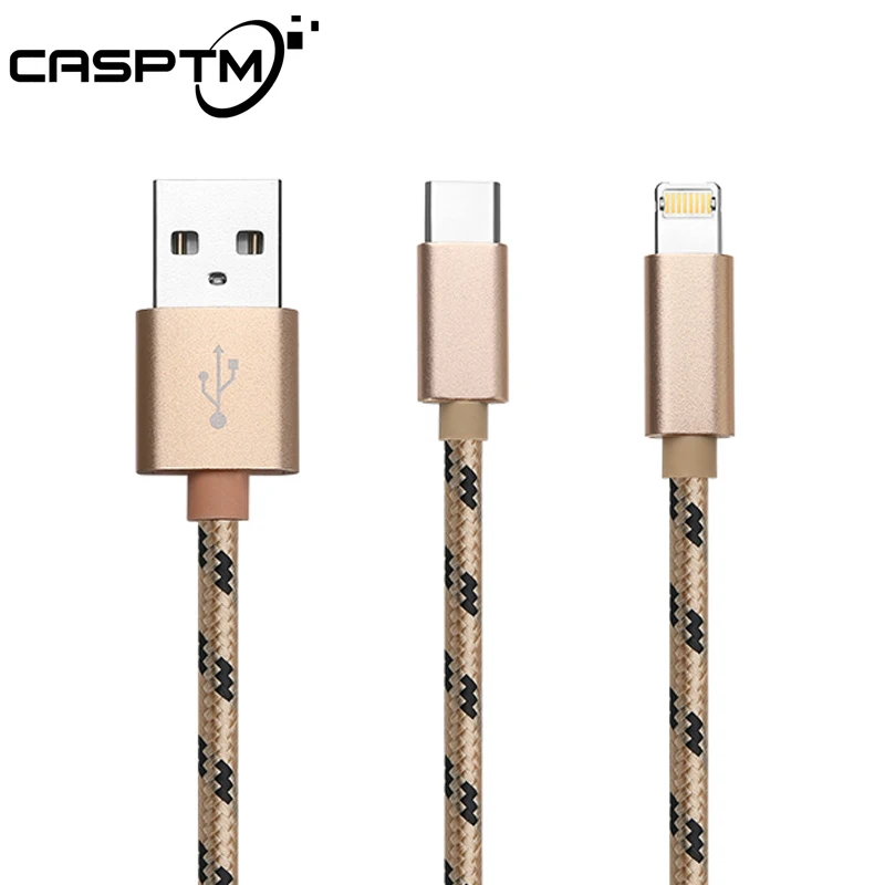 CASPTM Micro USB Cable 3 In 1 Type C Microusb 2.4A Fast Charging Nylon IOS Android Type-C USB Data Cable Typec For Phone PC MP4
CASPTM Micro USB Cable 3 In 1 Type C Microusb 2.4A Fast Charging Nylon IOS Android Type-C USB Data Cable Typec For Phone PC MP4