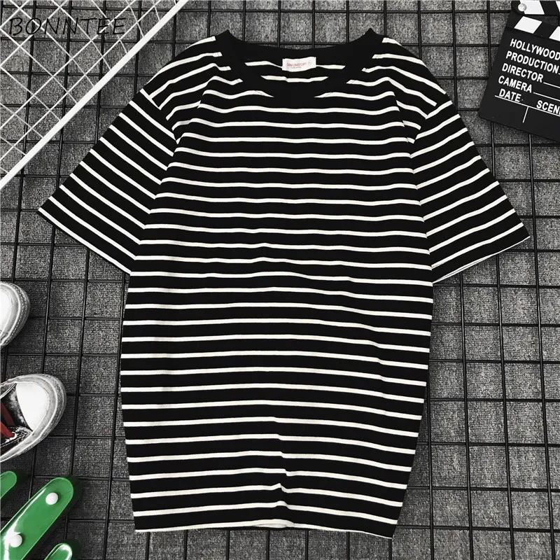 T-shirts Women O-Neck Striped All-match Loose Leisure Fashion Womens Clothing Korean Style Elegant High Quality Students Summer
T-shirts Women O-Neck Striped All-match Loose Leisure Fashion Womens Clothing Korean Style Elegant High Quality Students Summer