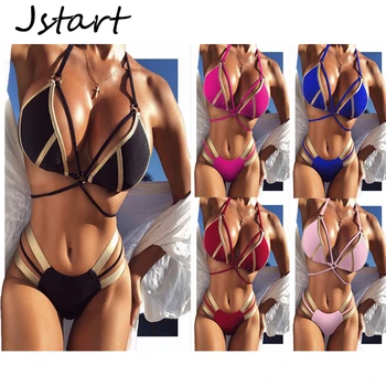 High Leg Bikini hot stamping sexy Women swimsuit three points swimsuit split ladies stitching biquini
High Leg Bikini hot stamping sexy Women swimsuit three points swimsuit split ladies stitching biquini