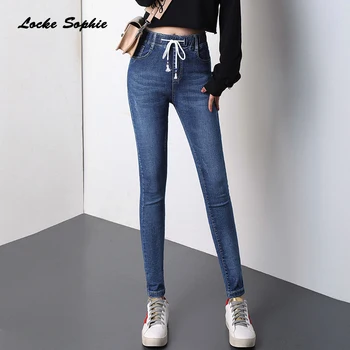 Elastic high waist Women Plus size Slim fit Pencil jeans 2020 Sring Fashion Denim cotton Jeans Ladies skinny Pencil denim pants
Elastic high waist Women Plus size Slim fit Pencil jeans 2020 Sring Fashion Denim cotton Jeans Ladies skinny Pencil denim pants