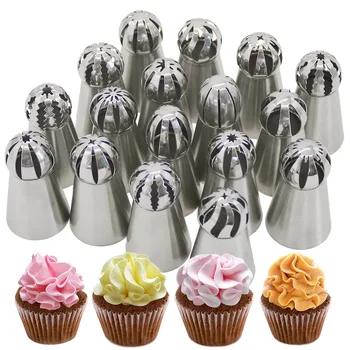 17PC / Set Russian Stainless Steel Icing Piping Nozzles Sphere Ball Shape Pastry Tips Cake Decorating Decoration Baking Tool
17PC / Set Russian Stainless Steel Icing Piping Nozzles Sphere Ball Shape Pastry Tips Cake Decorating Decoration Baking Tool