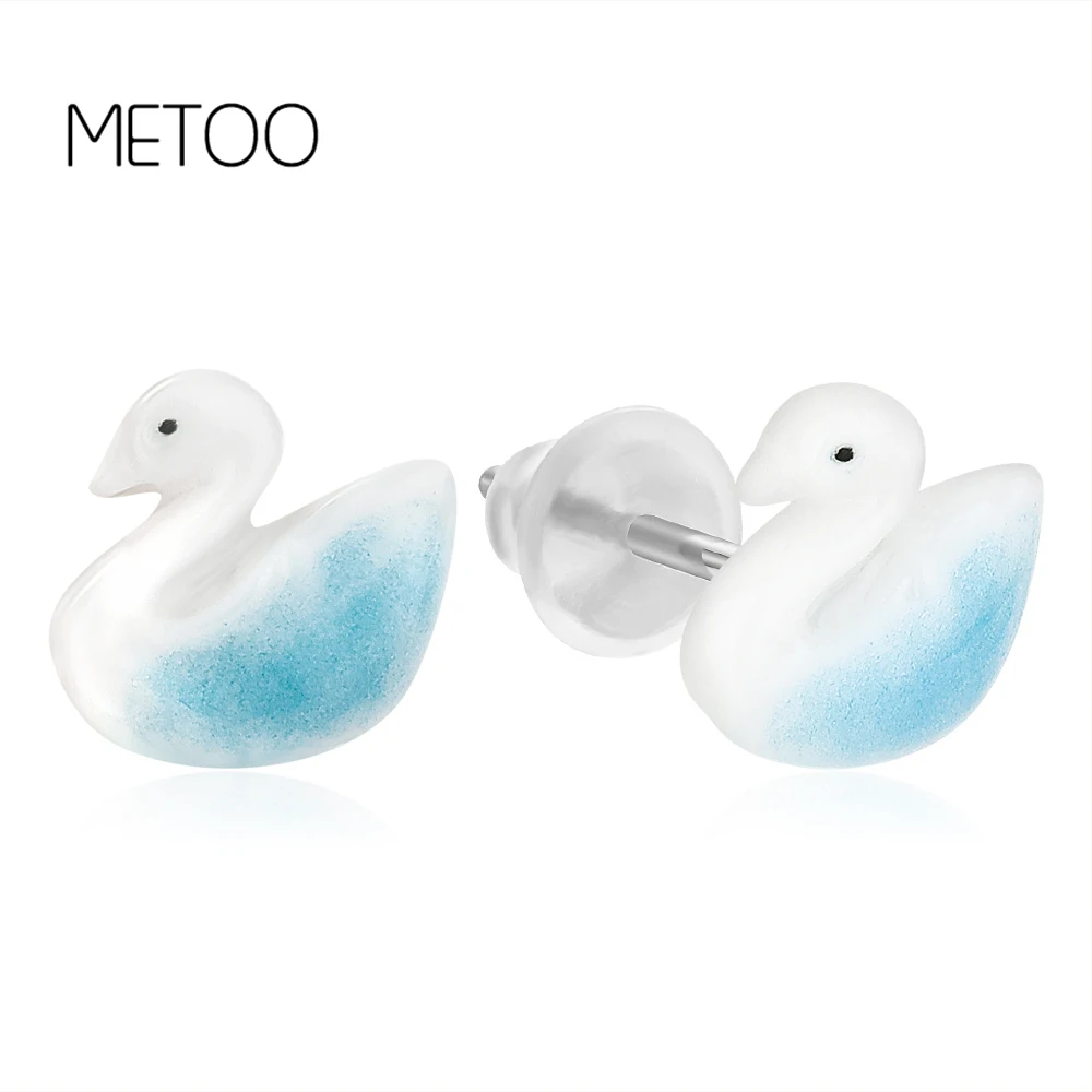 METOO 2019 Creative korean Swan Earings Kids Handcraft Ceramics Earrings Stud Jewelry Accessories Women Duck Earrings for Girls
METOO 2019 Creative korean Swan Earings Kids Handcraft Ceramics Earrings Stud Jewelry Accessories Women Duck Earrings for Girls