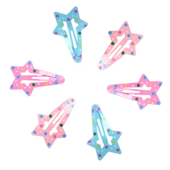 6pcs Snap Hair Clips Star Hairpin for Children Hair Styling Tools Cute Baby Girls Clip Hairdressing Pin Dot Color Metal Headwear
6pcs Snap Hair Clips Star Hairpin for Children Hair Styling Tools Cute Baby Girls Clip Hairdressing Pin Dot Color Metal Headwear