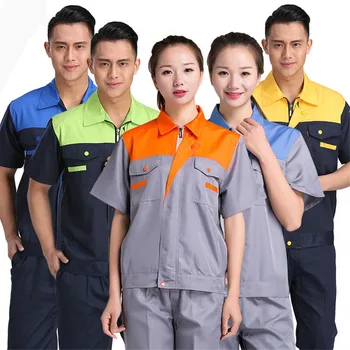 Summer short-sleeved overalls suit Labor insurance auto repair work clothes Tooling
Summer short-sleeved overalls suit Labor insurance auto repair work clothes Tooling