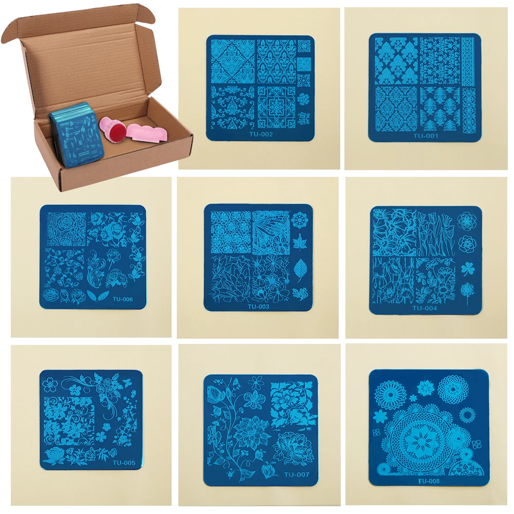 Manicure stainless steel Template Nail Art Printing Image Polish Stamp Plate Scraper Stamper Kit 8Plates+1Scraper
Manicure stainless steel Template Nail Art Printing Image Polish Stamp Plate Scraper Stamper Kit 8Plates+1Scraper