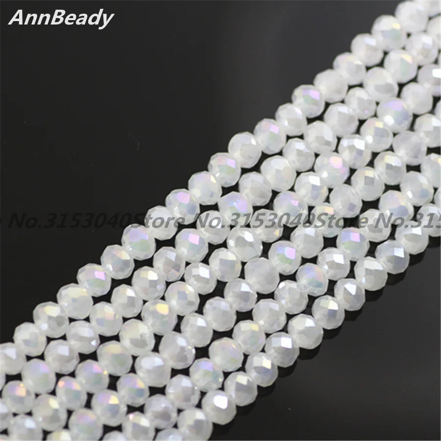 145pcs Solid White AB 4mm Rondelle Spacer Austria Crystal beads For Jewelry DIY Making Jewelry Crafts Round Beads
145pcs Solid White AB 4mm Rondelle Spacer Austria Crystal beads For Jewelry DIY Making Jewelry Crafts Round Beads