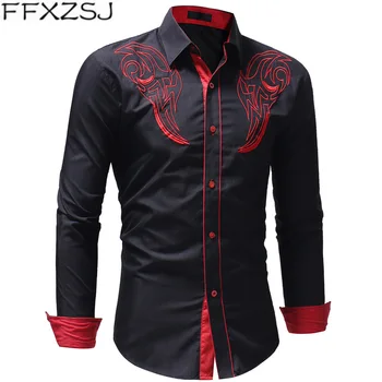 FFXZSJ Brand 2018 New Brand Men Shirt Embroidery Print Dress Shirt Long Sleeve Slim Fit Camisa Masculina Casual Male Shirts 3XL
FFXZSJ Brand 2018 New Brand Men Shirt Embroidery Print Dress Shirt Long Sleeve Slim Fit Camisa Masculina Casual Male Shirts 3XL