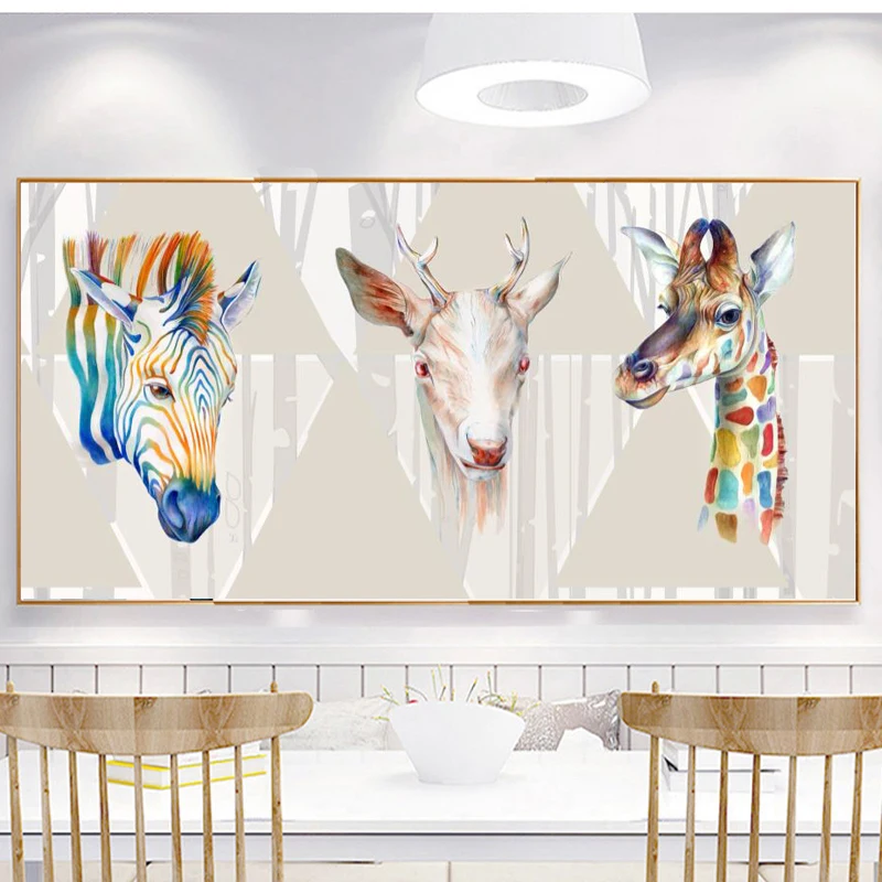 Posters and Prints on Canvas Wall Art Pictures Zebra, Deer and Giraffe Decorative Painting for Living Room Nordic Decor No Frame
Posters and Prints on Canvas Wall Art Pictures Zebra, Deer and Giraffe Decorative Painting for Living Room Nordic Decor No Frame