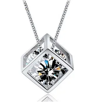 Sterling Silver Clavicle Necklace Cubic Pendant Zircon Zircon Wedding Pendant Jewelry for Women 18K Gold Plated 18inches Chain
Sterling Silver Clavicle Necklace Cubic Pendant Zircon Zircon Wedding Pendant Jewelry for Women 18K Gold Plated 18inches Chain