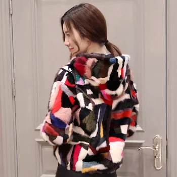 Rainbow color natural mink fur coat outerwear women fashion hooded real mink fur jacket 2018 new style
Rainbow color natural mink fur coat outerwear women fashion hooded real mink fur jacket 2018 new style