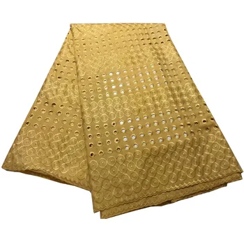 10 colors (5yards/pc) high quality gold African Swiss cotton lace fabric with holes pattern for party dress CLS195
10 colors (5yards/pc) high quality gold African Swiss cotton lace fabric with holes pattern for party dress CLS195