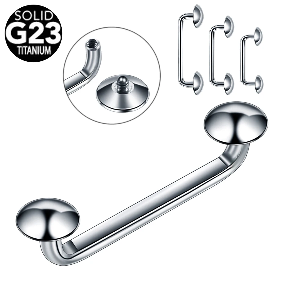1PC G23 Titanium Internally Thread Surface Piercing Bar Silver Barbell For Micro Dermal Anchors Body Piercing Jewelry 14G
1PC G23 Titanium Internally Thread Surface Piercing Bar Silver Barbell For Micro Dermal Anchors Body Piercing Jewelry 14G