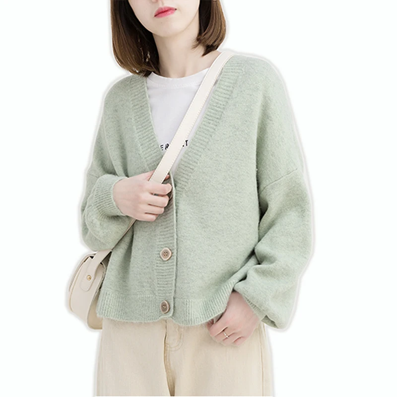 Lady wool Sweater Fashion short Cashmere Cardigan Women loose sweater for female outerwear coat with Single-breasted Sweater
Lady wool Sweater Fashion short Cashmere Cardigan Women loose sweater for female outerwear coat with Single-breasted Sweater