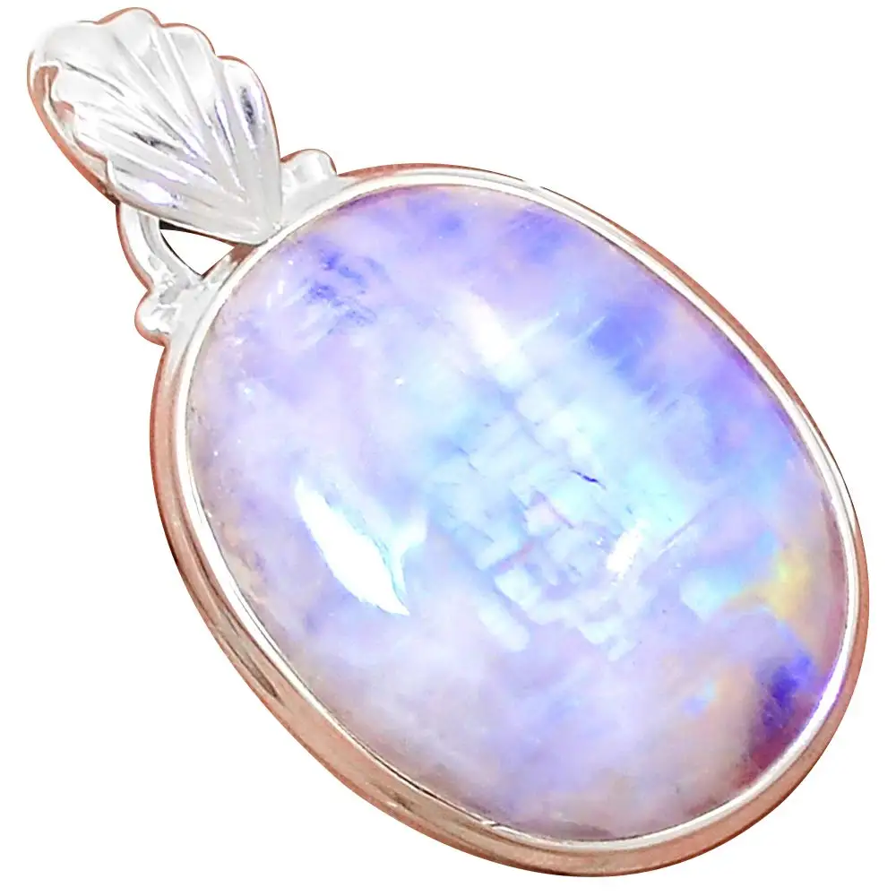 NiaoZaiFei YunZaiKan Genuine Blue Fire Moonstone Pendant 925 Sterling Silver, 36 mm, MHBAP6219
NiaoZaiFei YunZaiKan Genuine Blue Fire Moonstone Pendant 925 Sterling Silver, 36 mm, MHBAP6219