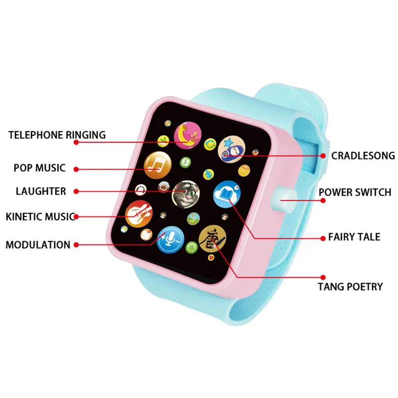 6 colors Children Kids Early Education Toy Wrist Watch 3D Touch Screen Music Smart Teaching Baby Hot Selling Birthday Gifts
6 colors Children Kids Early Education Toy Wrist Watch 3D Touch Screen Music Smart Teaching Baby Hot Selling Birthday Gifts