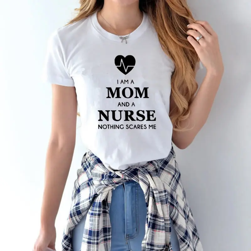 2017 Women's T-Shirts I Am A Mom and A Nurse Tumblr Funny Harajuku Product Clothes for Women TShirt Femme Tops
2017 Women's T-Shirts I Am A Mom and A Nurse Tumblr Funny Harajuku Product Clothes for Women TShirt Femme Tops
