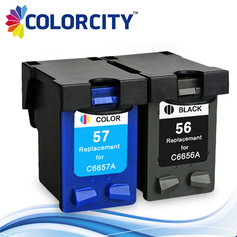 COLORCITY Remanufactured Ink Cartridge for HP 56 57 for HP Deskjet 450CI 5150 5650 7150 7660 2110xi 4105 1110 2510 printer
COLORCITY Remanufactured Ink Cartridge for HP 56 57 for HP Deskjet 450CI 5150 5650 7150 7660 2110xi 4105 1110 2510 printer