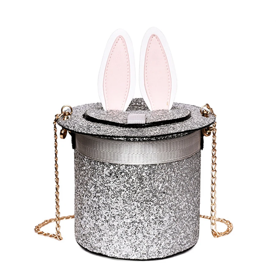 Cute Bunny Ears Sequins Crossbody Bag For Women Pu Leather Chain Fashion Bucket Style Ladies Shoulder Messenger Bag Purse Casual
Cute Bunny Ears Sequins Crossbody Bag For Women Pu Leather Chain Fashion Bucket Style Ladies Shoulder Messenger Bag Purse Casual