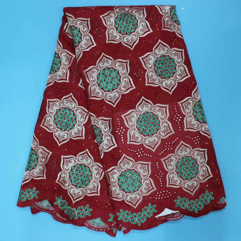 High Quality Dark Red Beaded African Swiss Voile Lace Fabrics For Wedding Dress Latest Cotton Nigerian Eyelet Guipure Lace
High Quality Dark Red Beaded African Swiss Voile Lace Fabrics For Wedding Dress Latest Cotton Nigerian Eyelet Guipure Lace