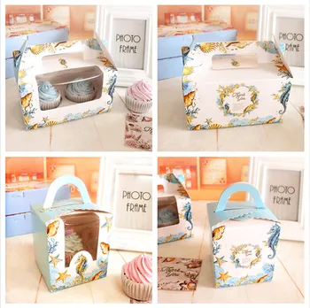 50pcs Blue Ocean Series Hold 1/2 Cupcake Muffin Packaging Boxes Bakery Package Favors Gift Box Cupplies
50pcs Blue Ocean Series Hold 1/2 Cupcake Muffin Packaging Boxes Bakery Package Favors Gift Box Cupplies