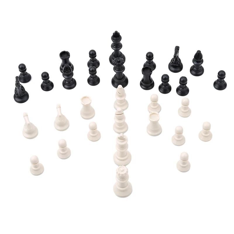 32 Medieval Chess Pieces/Plastic Complete Chessmen International Word Chess Game Entertainment Black&White 64MM
32 Medieval Chess Pieces/Plastic Complete Chessmen International Word Chess Game Entertainment Black&White 64MM