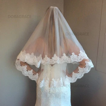 Doragrace 2 Tier Elbow Length Bridal Veil with Comb, White Veil, Ivory Veil, Lace Veil
Doragrace 2 Tier Elbow Length Bridal Veil with Comb, White Veil, Ivory Veil, Lace Veil