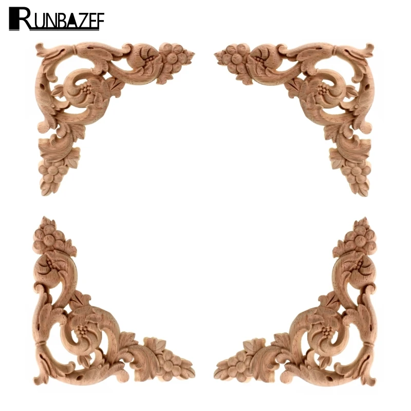 RUNBAZEF Vintage Unpainted Wood Carved Corner Onlay Applique Frame Decorate Wall Door Furniture Figurine Wooden Miniature
RUNBAZEF Vintage Unpainted Wood Carved Corner Onlay Applique Frame Decorate Wall Door Furniture Figurine Wooden Miniature