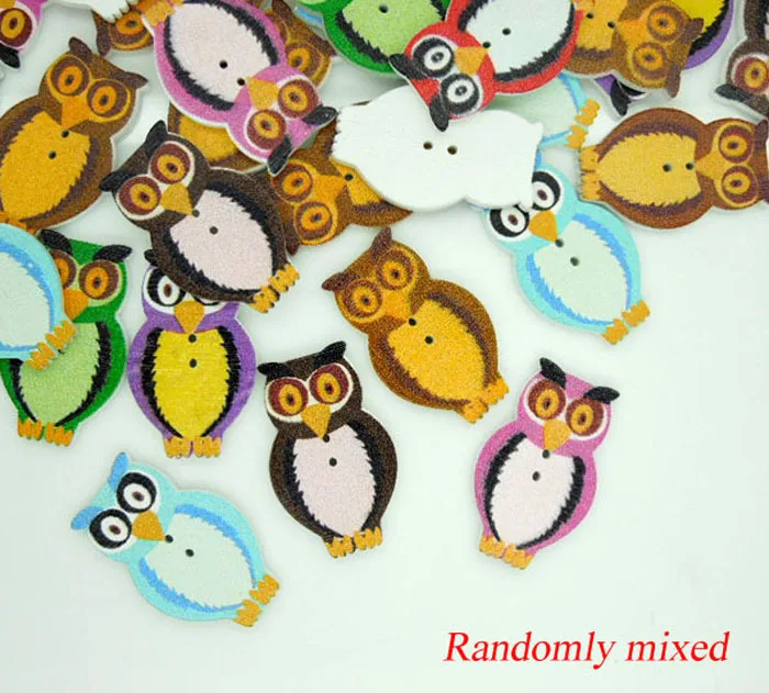 100Pcs Random Mixed Lovely Cartoon Owl Animal Wood Sewing Buttons DIY Scrapbooking 3.2x2cm A00743
100Pcs Random Mixed Lovely Cartoon Owl Animal Wood Sewing Buttons DIY Scrapbooking 3.2x2cm A00743