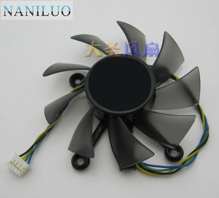 NANILUO Бесплатная доставка R128015SU 75 мм 4Pin 4x43 EAH5830/6850/8600/9800 GTS 260/450/460 HD7850 Вентилятор