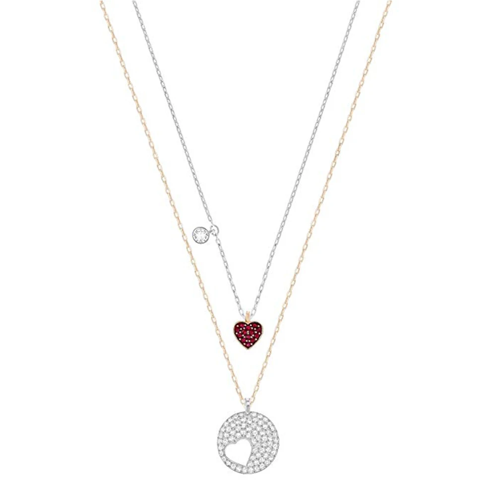 SWA RO2018 New Double Crystal Wishes Heart Necklace To Send Lovers Anniversary Gift Original Ladies Jewelry Home Delivery
SWA RO2018 New Double Crystal Wishes Heart Necklace To Send Lovers Anniversary Gift Original Ladies Jewelry Home Delivery
