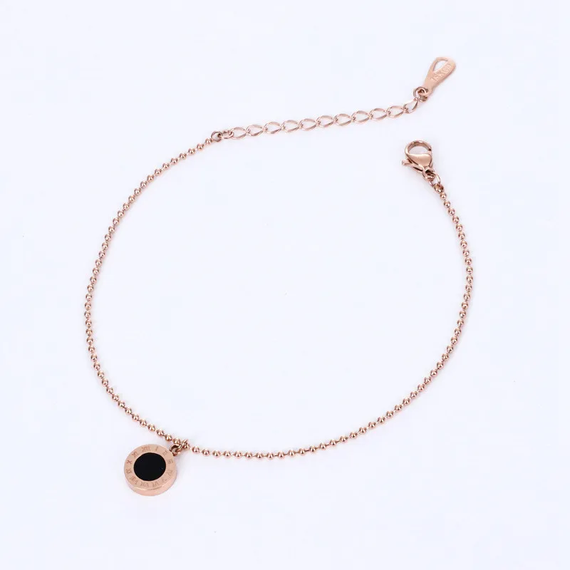 Accessories Women Beach Jewelry Anklet Bracelet On Leg White Black Shell Double Sided Round Rose Gold Color Feet Bracelet
Accessories Women Beach Jewelry Anklet Bracelet On Leg White Black Shell Double Sided Round Rose Gold Color Feet Bracelet