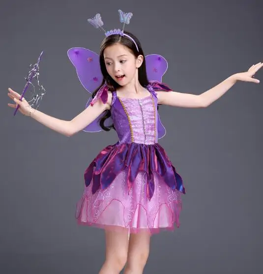 Kids Girls Halloween Party Costumes Flower Fairy Tinker Bell Elf Princes Dress Butterfly with Wing Costume Masquerade Clothing
Kids Girls Halloween Party Costumes Flower Fairy Tinker Bell Elf Princes Dress Butterfly with Wing Costume Masquerade Clothing