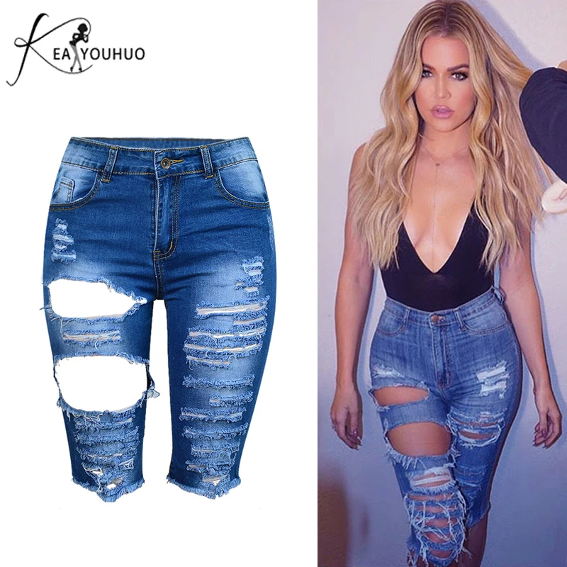 2019 Summer Skinny Denim Knee Length Jeans Woman Trousers High Waist Ripped Jeans For Women Shorts Jeans Pantalon Femme Pants
2019 Summer Skinny Denim Knee Length Jeans Woman Trousers High Waist Ripped Jeans For Women Shorts Jeans Pantalon Femme Pants