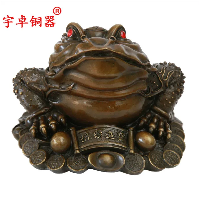 Yu Zhuo bronze copper toad Zhaocai ornaments shop opened gift tripod toad cicada
Yu Zhuo bronze copper toad Zhaocai ornaments shop opened gift tripod toad cicada