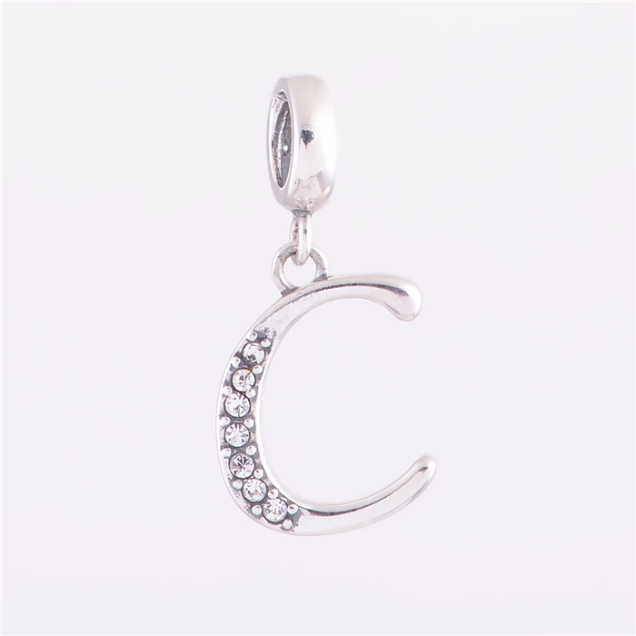 Sterling Silver 925 Fits Chamilia Charms Bracelet Fashion Letter C Silver Charm Beads European Style Women DIY making Jewelry
Sterling Silver 925 Fits Chamilia Charms Bracelet Fashion Letter C Silver Charm Beads European Style Women DIY making Jewelry