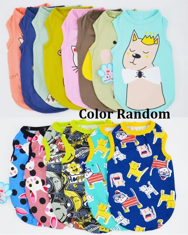 Spring Summer Dog Vest Pet Cat Vest Clothes Dog Shirt for Small Cat Pet Color Random XS S M L XL
Spring Summer Dog Vest Pet Cat Vest Clothes Dog Shirt for Small Cat Pet Color Random XS S M L XL
