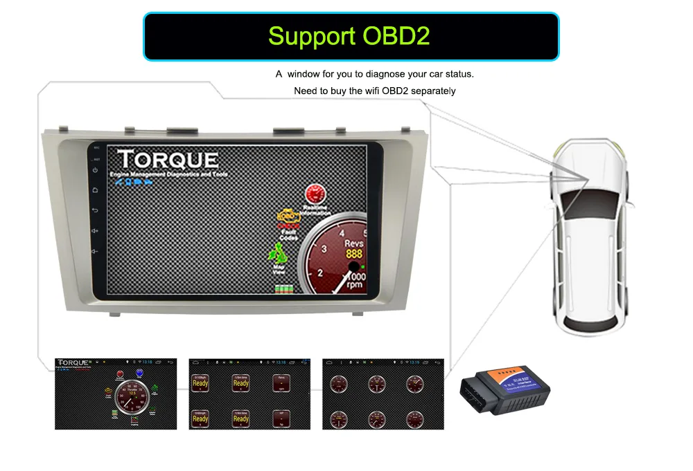 Navitopia 8 4 Android 5.1 Toyota Camry 2007-2011 DVD + GPS Navi + Bluetooth + WiFi +