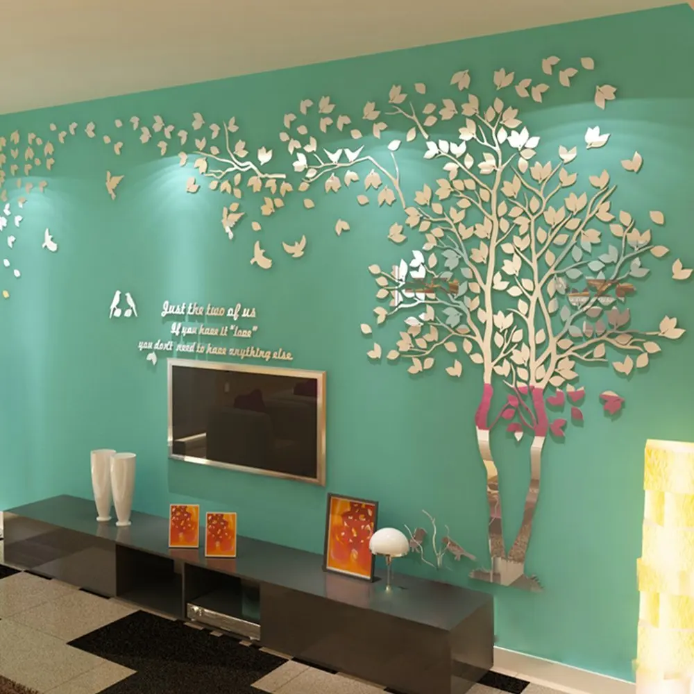 3D Crystal Acrylic Couple Tree Wall Stickers Silver Self-adhesive DIY Wall Murals Home Decor Art
3D Crystal Acrylic Couple Tree Wall Stickers Silver Self-adhesive DIY Wall Murals Home Decor Art
