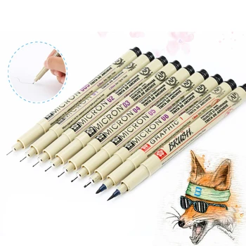 Premium For Pigma/Micron Needle Waterproof Fine Lines Black Sketch Marker Pens For Design Manga Brush Drawing Manga Art Supplies 
Premium For Pigma/Micron Needle Waterproof Fine Lines Black Sketch Marker Pens For Design Manga Brush Drawing Manga Art Supplies