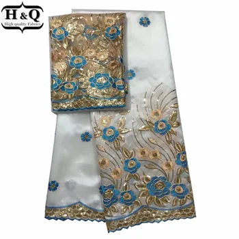 Super Quality 2018 Design 5 Yards African George Lace Fabric And 2 Yards Tulle Lace Fabric One Set Match With Sequins For Dress
Super Quality 2018 Design 5 Yards African George Lace Fabric And 2 Yards Tulle Lace Fabric One Set Match With Sequins For Dress