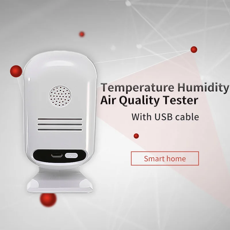 Intelligent WIFI Home Smog Meter CO2 HCHO TVOC Air Quality Analysis Tester Detector Sensor Temperature Humidity Monitor
Intelligent WIFI Home Smog Meter CO2 HCHO TVOC Air Quality Analysis Tester Detector Sensor Temperature Humidity Monitor