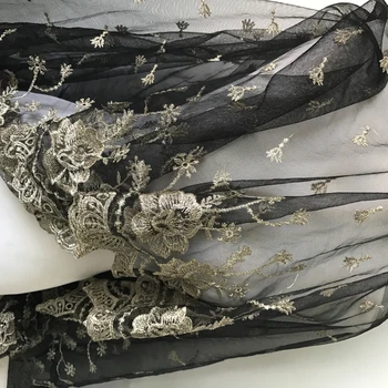 Latest Scalloped Flower Embroidered Gold Tulle Mesh Lace Fabric For Wedding Dresses DIY Home Party Decoration
Latest Scalloped Flower Embroidered Gold Tulle Mesh Lace Fabric For Wedding Dresses DIY Home Party Decoration